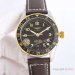Swiss Replica Longines Spirit Zulu Time Two-Tone Steel Watch 39mm Men